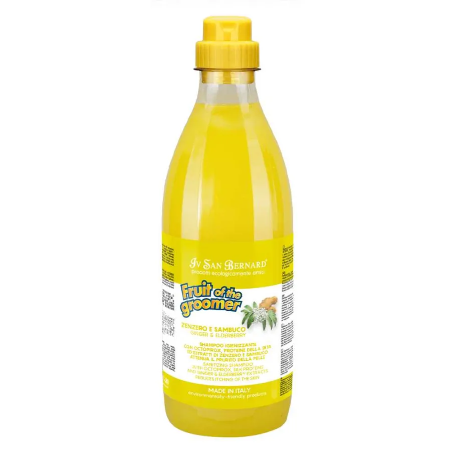 Iv San Bernard Fruit Of The Groomer шампунь для собак і котів ІМБИР І БУЗИНА від лупи, свербежу 500мл — фото 1