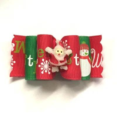 Бантик на резинці для собак НОВИЙ РІК "Merry Cristmas" великий