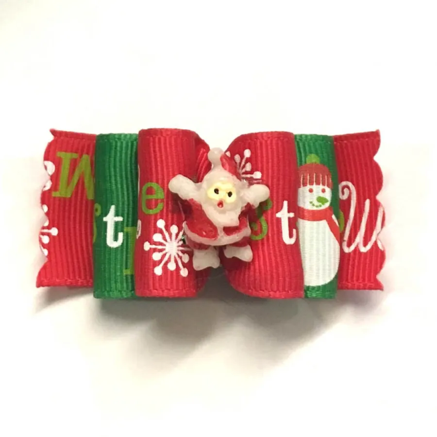 Бантик на резинці для собак НОВИЙ РІК "Merry Cristmas" великий — фото 1