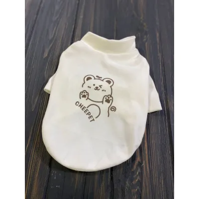 Гольф для собак Cheepet з Мишкою на спинці, білий