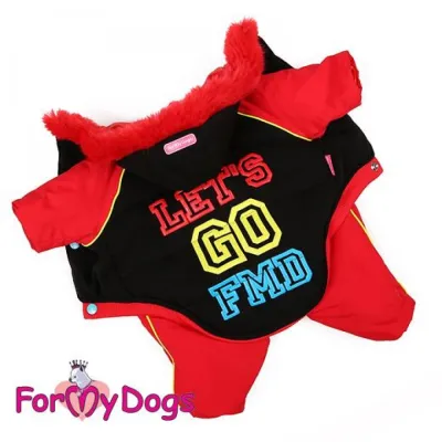 Зимній комбінезон для собак For My Dogs "Let's Go" червоний