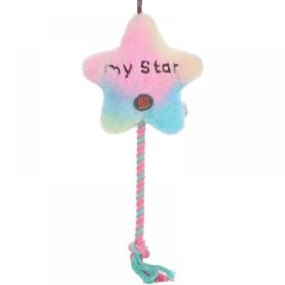 Іграшка для собак Charming Toy DREAM STARS Зірочка плюшева з пищалкою та канатом 17*40cm