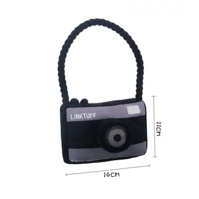 Іграшка для собак Charming Toy TRAVEL ФОТОКАМЕРА плюшева з пищалкою і канатом 18*16cm