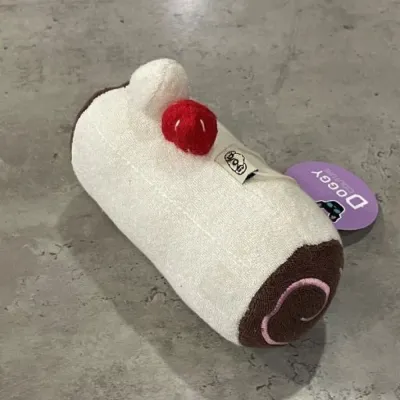 Іграшка для собак плюшева Кексик з вишенькою Dog Dog, білий 14*7см
