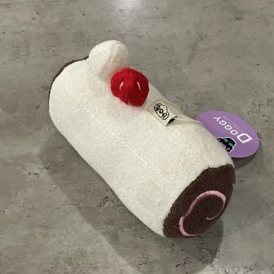 Іграшка для собак плюшева Кексик з вишенькою Dog Dog, білий 14*7см — фото 1