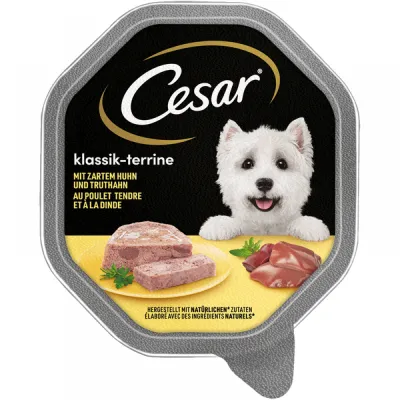 Консерви для собак CESAR паштет Classic з ніжною куркою та індичкою 150г