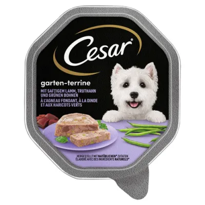 Консерви для собак CESAR паштет Крестьянские Рецепты ягня, горох у соусі з травами 150г