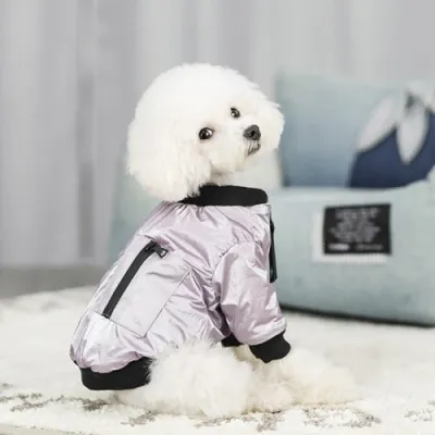 Куртка для собак Cheepet перламутрова без капюшона, фіолетова