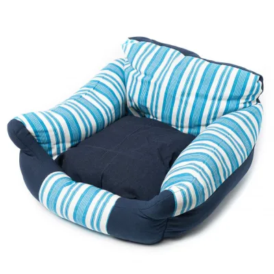 Лежанка джинсова для собак і котів Lovable Dog Stripe bed