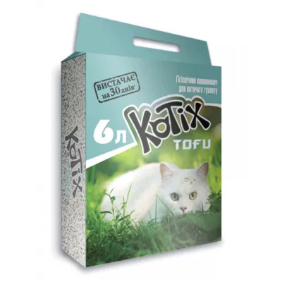 Наповнювач для котячих туалетів KOTIX TOFU Класичний