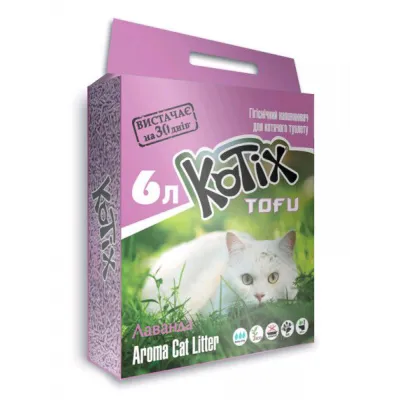 Наповнювач для котячих туалетів KOTIX TOFU Лаванда