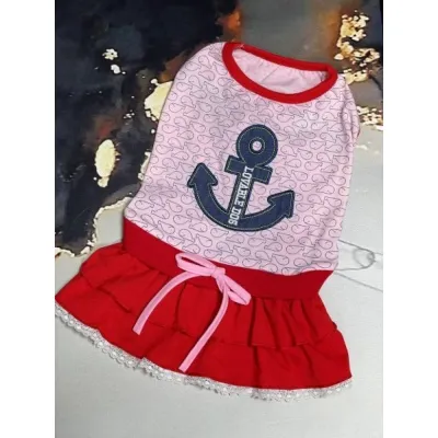 Сукня для собак Lovable Dog «Naval maiden» червоний