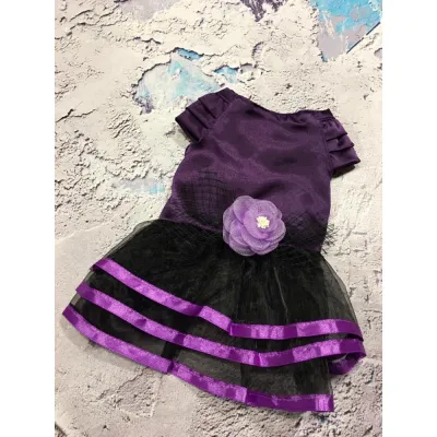 Сукня для собак Multibrand "Retro Satin" фіолетова
