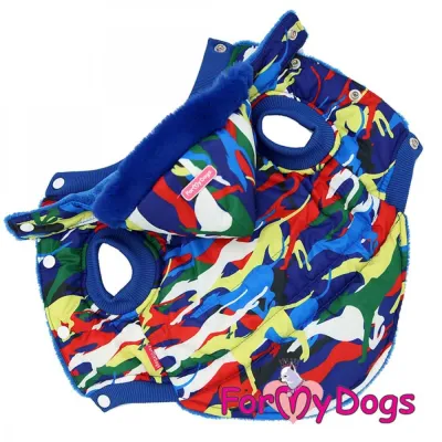 Зимня жилетка для собак For My Dogs Милитари синя