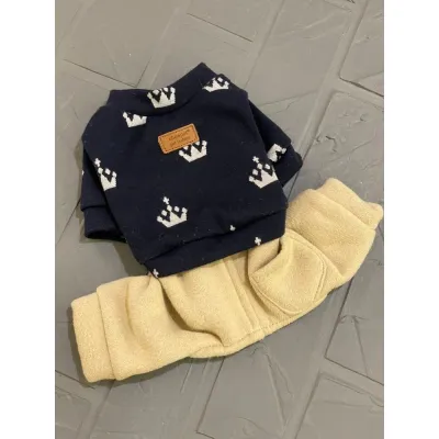 Костюм для собак Cheepet з короною синій