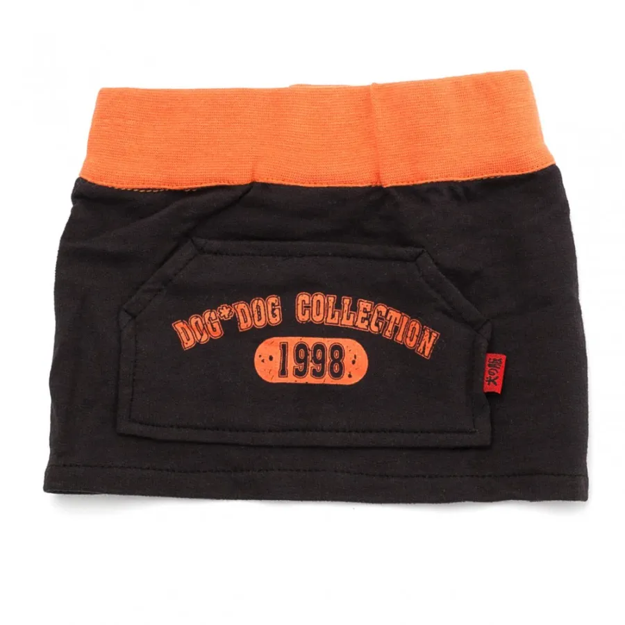 Юбка для собак Dog Dog "Dog*Dog Collection" на липучці навколо живота, чорний — фото 1