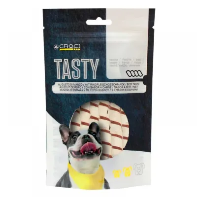 Ласощі для собак TASTY Кручені стик, качка з тріскою, 80гр