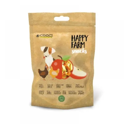 Ласощі для собак м’ясні HAPPY FARM курка з яблуком, 80гр