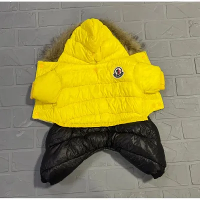 Зимній комбінезон для собак MONCLER, жовтий