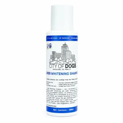 Шампунь для собак і котів Super Whitening City of Dogs відбілювальний, 100мл