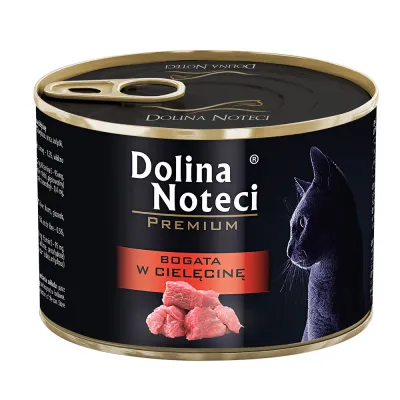 Консерви для котів Dolina Noteci Premium Cat з телятиною, 185 гр