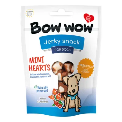 Ласощі для собак Bow wow міні серця, 80 г