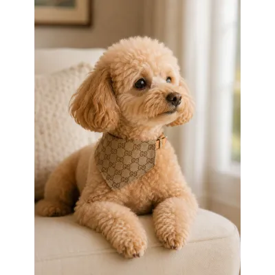 Ошийник для собак і котів Gucci GG з банданою