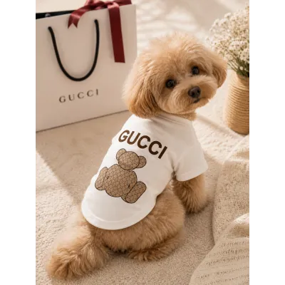 Футболка для собак Gucci біла з мишкою
