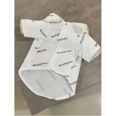 Сорочка для собак Balenciaga на ґудзиках, біла
