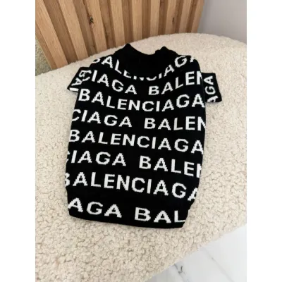 Светр для собак BALENCIAGA великі друковані букви, чорний