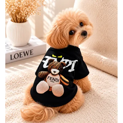 Футболка для собак і котів Fendi Teddy Bear Black