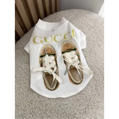 Футболка для собак Gucci Sandals White