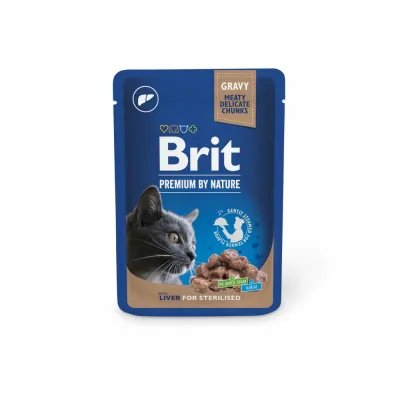 Корм вологий Brit Premium Liver for Sterilised для стерилізованих котів печінка 100 г