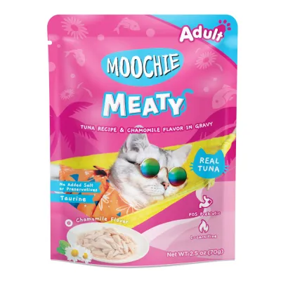 Корм вологий Moochie Meaty д/котів з тунцем у підливі 70г