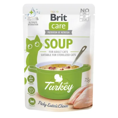 Корм вологий Brit Care Soup Turkey для котів суп з індичкою 75 г