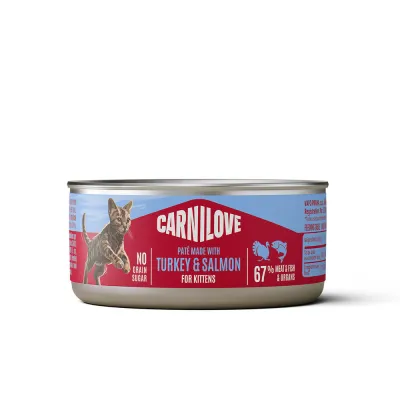 Корм вологий Carnilove Turkey & Salmon для кошенят паштет індичка і лосось 100 г