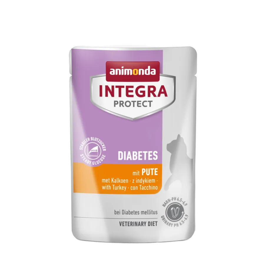 Ветеринарный влажный корм для кошек при диабете с индейкой Integra Protect Diabetes with Turkey 85 г — фото 1