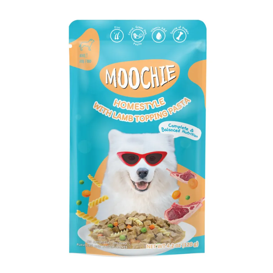Влажный корм Moochie Homestyle для собак с ягненком и пастой 120 г — фото 1