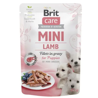 Корм вологий Brit Care Mini для цуценят філе з ягням в соусі 85 г