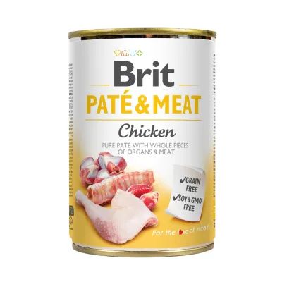 Корм вологий Brit Care Pate and Meat з куркою 400 г