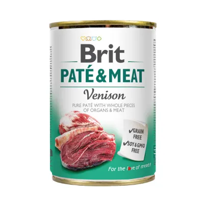 Вологий корм Brit Care Pate and Meat для дорослих собак з олениною 400 г