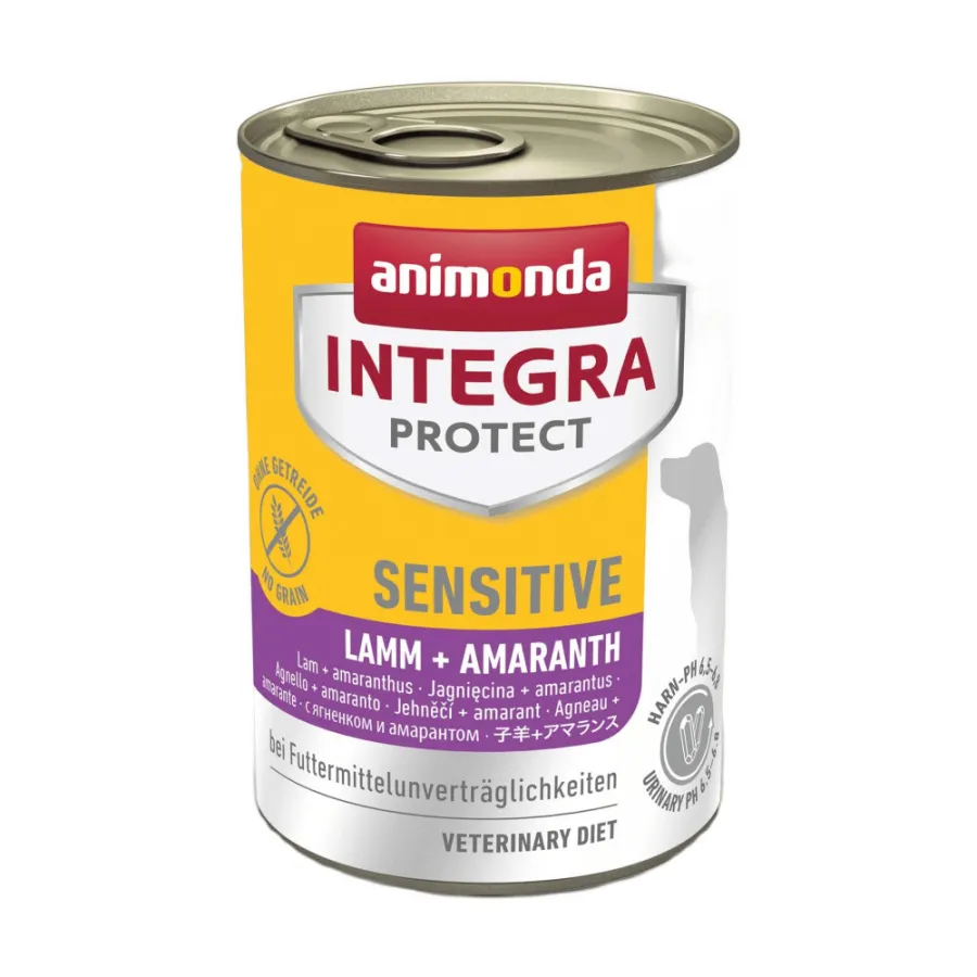 Корм ветеринарний вологий Integra Protect Sensitiv Lamb + Amaranth для собак при харчовій непереносимості ягня + пастернак 400г — фото 1