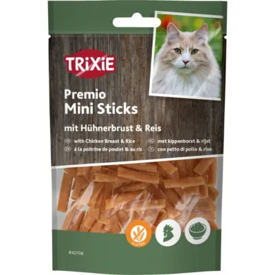 Ласощі Trixie Premio Chicken Mini Sticks для котів мініпалички з куркою та рисом 50 г