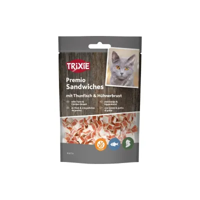 Ласощі Trixie Premio Tuna Sandwiches для котів кубики з тунцем і куркою 50 г