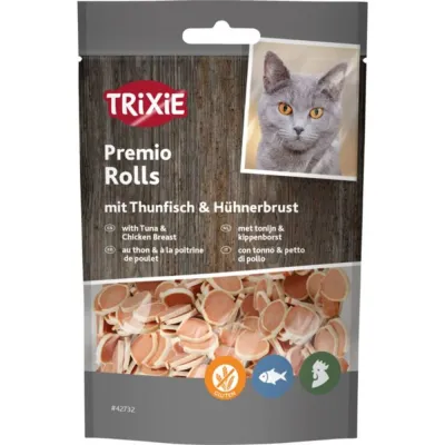 Ласощі Trixie Premio Tuna Rolls для котів шматочки з тунцем та куркою 50 г