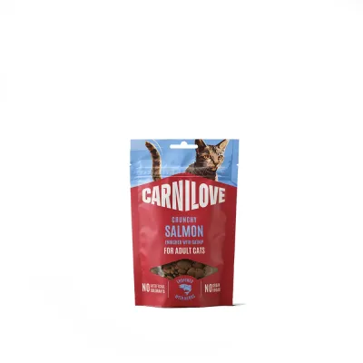 Ласощі Carnilove Crunchy Snack Salmon with Catnip для котів хрусткі лосось і котяча м'ята 50 г