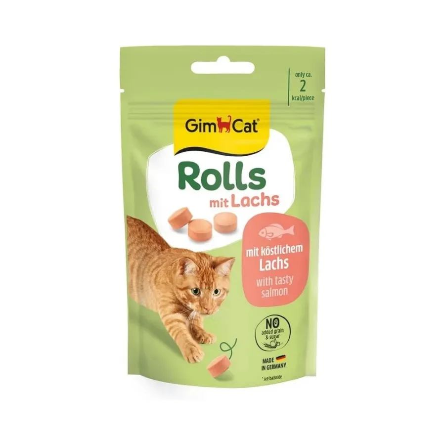 Ласощі GimCat ROLLS для котів зі смаком лосося 40 г — фото 1