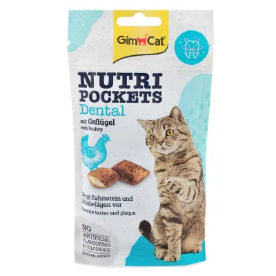 Витаминные лакомства GimCat Nutri Pockets Dental для кошек 60 г