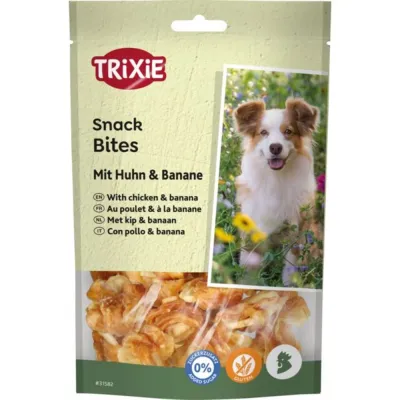 Лакомство Trixie Bites with Chicken & Banana для собак с курицей и бананом 100 г