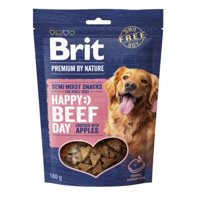 Ласощі Brit Premium Semi-moist Snacks Beef with Apples напіввологі для cобак з яловичиною і яблуками 180 г